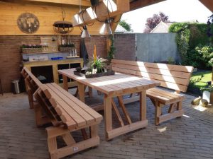 Picknicktafel Douglas Hout Picknickset Met Tafel Met X Poot