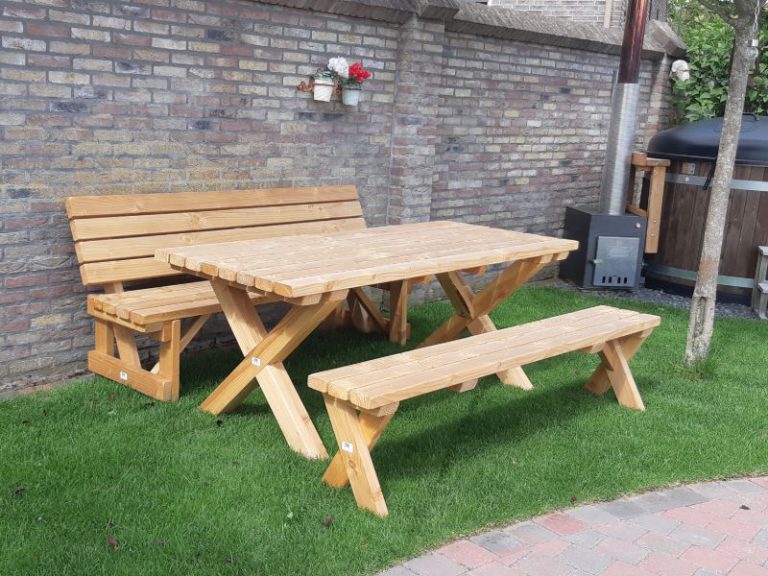 Picknicktafel Douglas Hout Picknickset Met Tafel Met X Poot