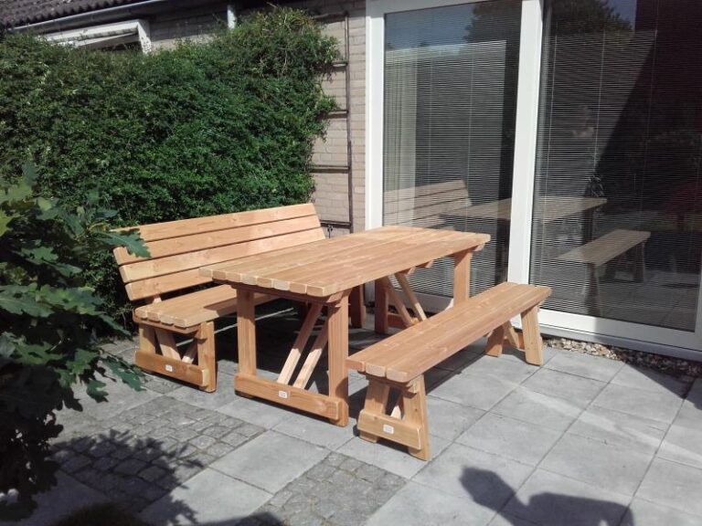 Picknicktafel douglas hout Robuuste tuinset